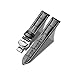 Produktbild Tristraps Echtes Leder Armband mit Schmetterlings Faltschließe 12mm-24mm Schwarz Braun Ersatz Uhrenarmband für Herren Damen Wasserdicht Schweißdicht