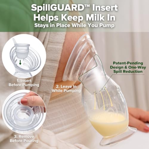 Image of haakaa Gen.2 Plus Manual Breast Pump, 5oz /150ml with Spill-Guard Insert Set