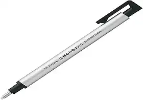 Caneta Borracha Mono Zero Ponta Redonda, Branco/Negro, ø 2.3 mm, Tombow, 57305