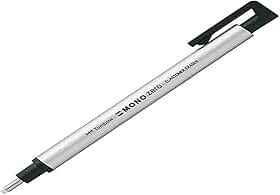 Caneta Borracha Mono Zero Ponta Redonda, Branco/Negro, ø 2.3 mm, Tombow, 57305