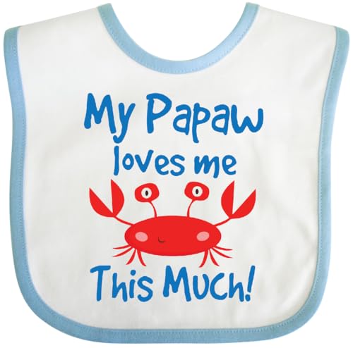 inktastic My Papaw Loves Me Grandson Crab Baby Bib