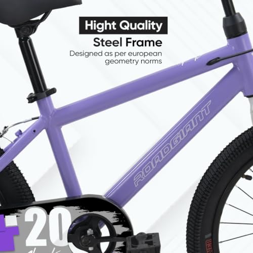 Image of ROADGIANT Showstopper, 16 T, Kids Bicycle, Single Speed, Steel Frame Cycle, Ideal for 6+ Year, Unisex,(Purple)