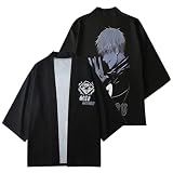 MeYuxg Satoru Gojo Anime Disfraz Cosplay Anime JJK Kimono Cosplay Cape para Carnaval Halloween Convención de cómics y sesiones de fotos, S