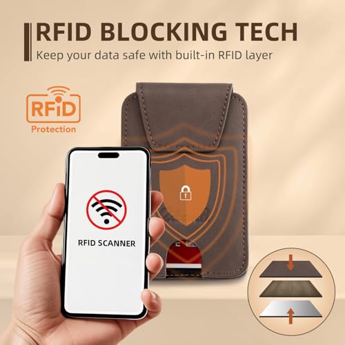 Zitahli Slim Wallet for Men and Women 6-8 Cards Minimalist Leather Credit Card Holder Front Pocket RFID Blocking Gifts Ideal Choice3