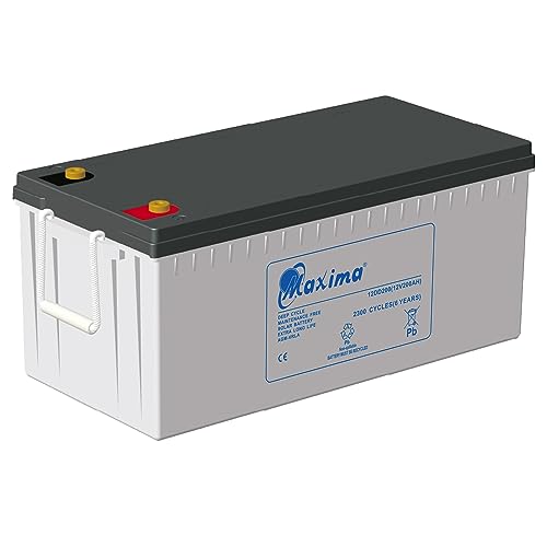 Maxima Solar AGM Battery 200Ah, AGM Battery 200Ah, Rechargeable B...
