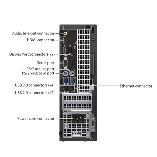 Image of Dell OptiPlex 7040 Small Form Factor PC, 27 inch Full HD Monitor, Quad Core i7-6700, 16GB RAM 512GB SSD, WiFi, Windows11 Pro(Renewed)