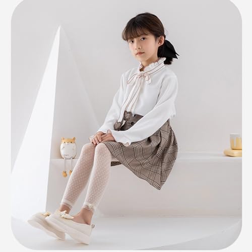 Tights, Bowknot Mesh Hollowed Leggings for Girl Stretchy Stockings 3-12Y Girls Spring Sweet Pantyhose Kids Pants3