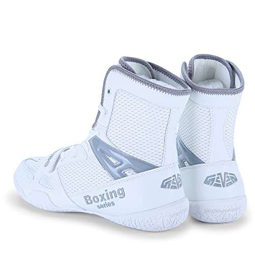 Foto von Youngtie Herren Boxschuhe Pro Wrestling Schuhe Jungen Fitness Training Boxschuhe Weiß EU 43