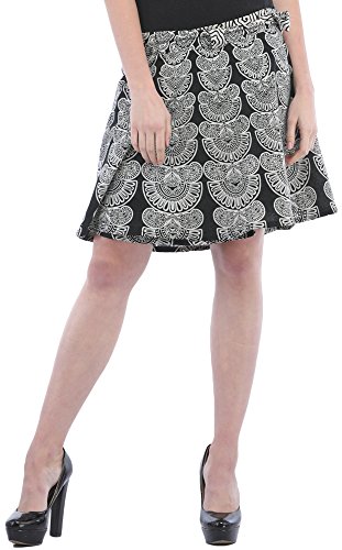 Image of Exotic India Sanganeri Wrap-Around Mini-Skirt with Printed Motifs