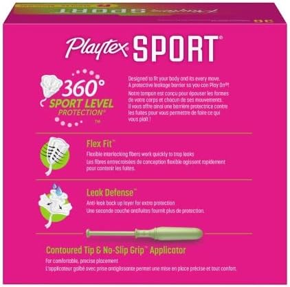 Playtex Tampons Sport Regular Unscented 36 Count (2 Pack)
