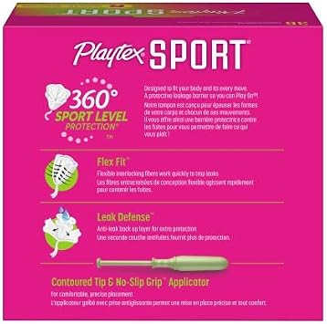 Playtex Tampons Sport Regular Unscented 36 Count (2 Pack)