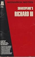 Shakespeare's Richard III (Monarch notes) B0007FAGZM Book Cover
