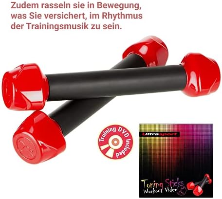 Ultrasport Fitness/Dance Set with Toning Sticks and Training DVD