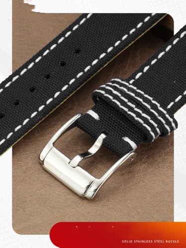 Sangle de montre en cuir et nylon technique pour boîtier de plongée