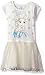 Disney Toddler Girls' Frozen Elsa Short Sleeve Dress, Eggshell, 2T