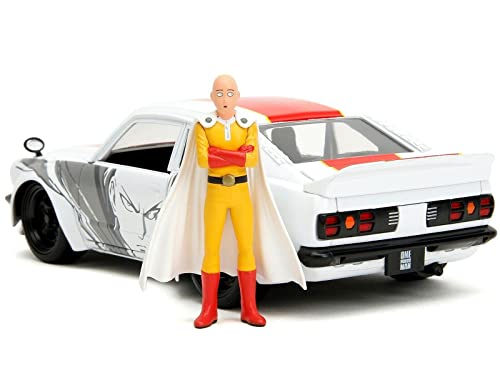 One Punch Man 1:24 1974 Mazda Rx-3 Die-Cast Car & 2.75" Saitama Figure, Toys For Kids And Adults #TOP6