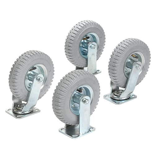 Global Industrial Full Pneumatic Caster Kit 2 Swivel, 2 Rigid, 8