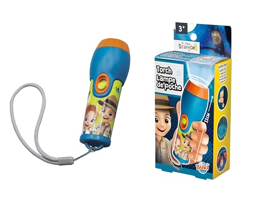 Buki 6340 - Kinder-Taschenlampe mit augenschonendem LED-Licht | Sicher, leicht & ideal für kleine Entdecker ab 3 Jahren