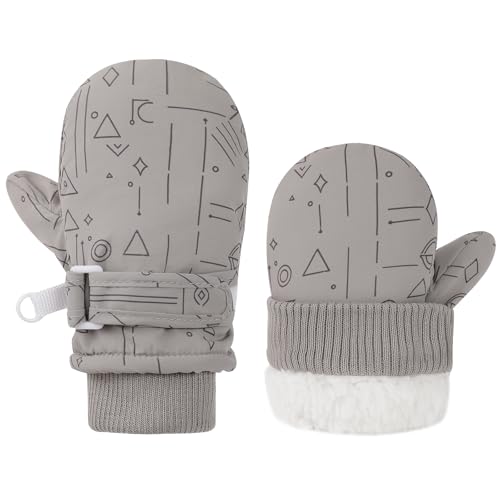 Toddler Mittens Waterproof Toddler Gloves Kids Snow Gloves Baby Winter Mittens Warm Fleece