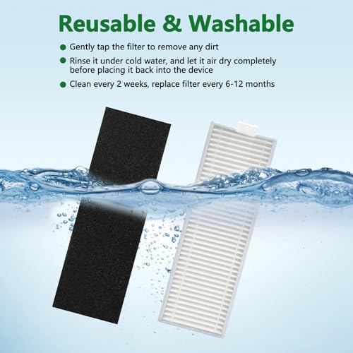 Image of 10PCS Hepa Filter for Tikom G8000 / G8000 Pro, for Honiture G20 / G20 Pro, for Laresar Evol 3 / Evol 3s, for Airzeen G20 Pro Vacuum Cleaner Replacement, 1 Cleaning Brush (Not for G8000 MAX)