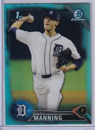 Matt Manning 2016 Bowman Chrome Sky Refractor 1st Prospect Bdc-30 - Baseball Cards
