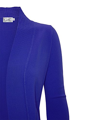 Image of Cielo Women's Solid Basic Open Front Pockets Knit Sweater Cardigan