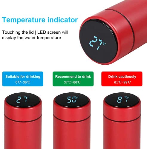 TMG Travel Mug,Termo Taza 500ML,Taza de Viaje,Térmica de Doble Pared,Frasco de Vacío de Acero Inoxidable,Pantalla LED… - Imagen 5