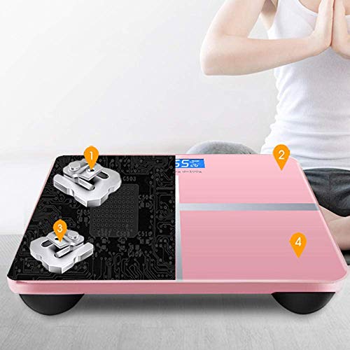 Báscula digital compacta rosa para baño 180kg miniatura 4