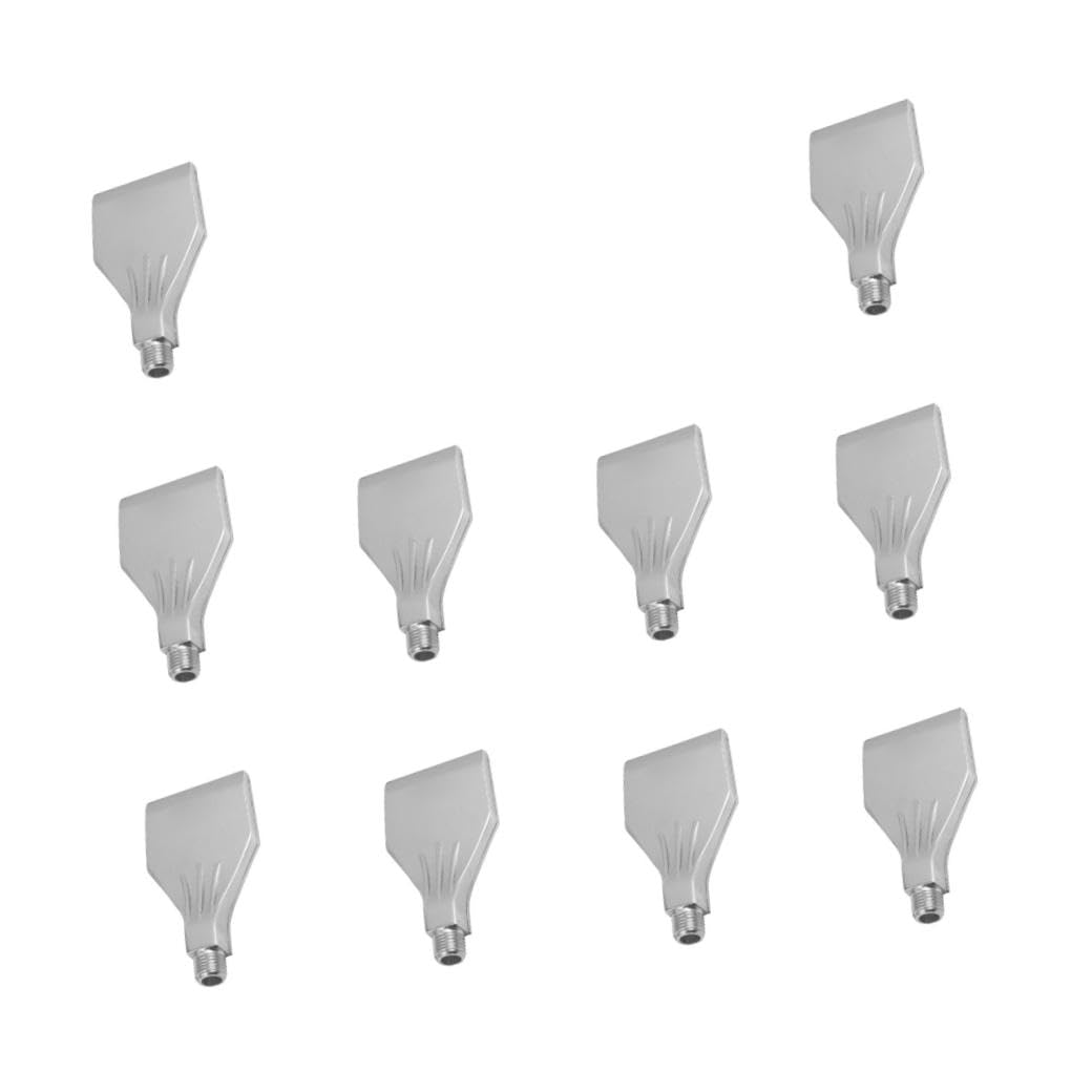 ULTECHNOVO 10 Pezzi Ugello Piatto Ugello Soffiante Ugello Soffiante Ad Alto Impatto Distribuzione Della Ventola 1/4 Pollici Denti Esterni Costruzione in Lega Di Alluminio