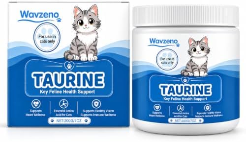 Taurine for Cats Powder with DHA, Vitamins & Minerals, Cat Taurine Supplement, F