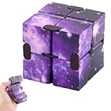 MUNZE Dados Antiestrés De Juguete, 1 Cubo Infinito Para Adultoss, Alivio De Ansiedad Y Estrés, Matar El Tiempo Para Personal De Oficina (Azul Violeta Nebulosa, 8X4X2Cm)
