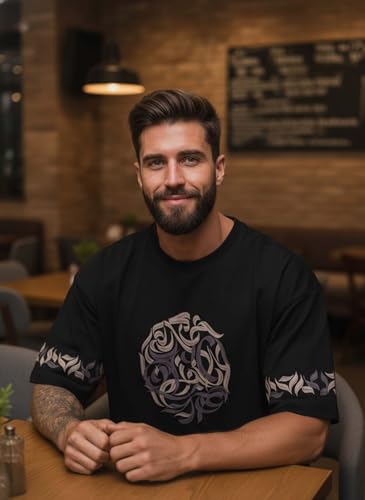 Image of Lymio Oversized T Shirt for Men || Round Neck T Shirt || Printed T Shirt (T-91-94)