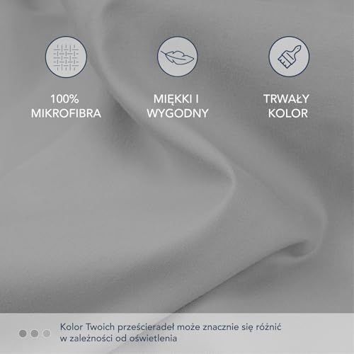 Dreamzie Prześcieradło 90x190/200 Nakładka 35 cm na gruby materac - 100% mikrofibra - antracyt, certyfikowane bez produktów chemicznych (Oeko TEX), prześcieradło z pełną gumką