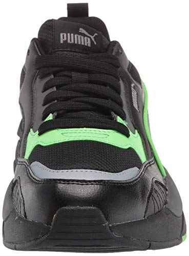 PUMA PUMA Men's X-Ray 2 Sneaker, Square Black-Black-Elektro Green-Steel Gray-Dark Shadow, 13