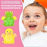 Kids Bath Gloves, 4/2pcs Shower Gloves Loofah for Kids Exfoliating BathGlove Body Scrub Glove Exfoliating Scrubber BallEasy to Lather Lovely Animal Colorful Design (4) - Image 5