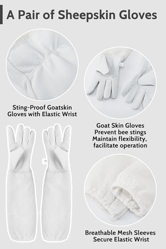 GAIACOLMEIA Sting Proof Bee/Wasp Suit, 3-Layer Mesh, 2 Veils & Gloves, XXL by GAIACOLMEIA - Used condition - Image 10