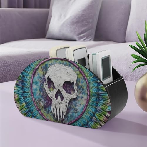Support de télécommande imprimé tête de mort tie-dye - Organisateur de bureau
