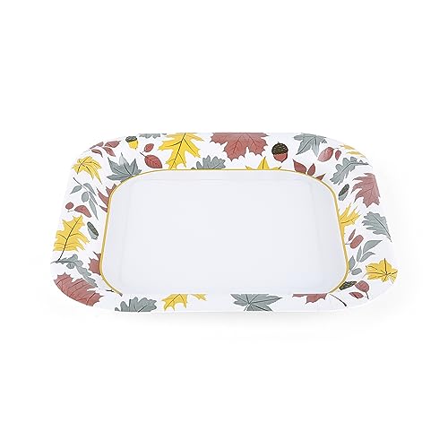 Image of Glad Square Disposable Paper Plates, Falling Foliage, 10 Inch, 20 Ct, 24-Pk
