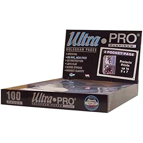 Ultra Pro 2-Pocket Platinum Page with 5" X 7" Pockets 100 ct.