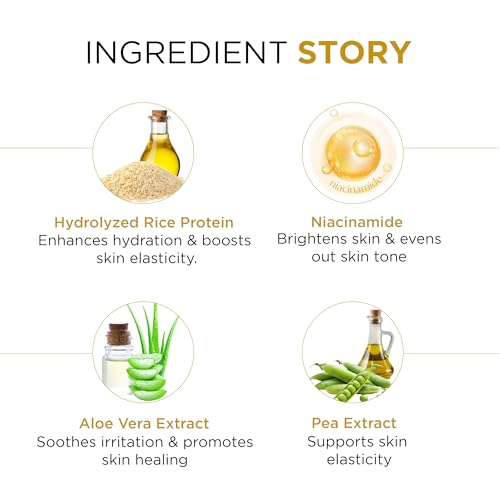 Image of Oshea Herbals Rice Water Brightening Foaming Cleanser for Women & Men | Removes Impurities, Boosts Hydration & Brightens Skin | Enriched with Niacinamide & Aloe Vera | All Skin Types - 100 ml