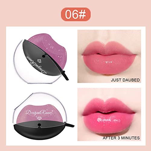 Paminify Lazy Lipstick, Pearl Lipstick Magic Color Changing Lipstick,Labiales Magicos Waterproof Moisturizing Lipstick,Long Lasting Lip Stain Non-Stick Cup Lip Shape Smooth Lipstick For Women,Light Purple #TOP2