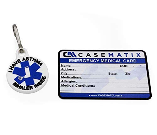 Casematix 8 Inch Insulated Asthma Inhaler Medicine Travel Bag Case Compatible With Inhaler Spacer , Masks And More , Includes Case Only #TOP6