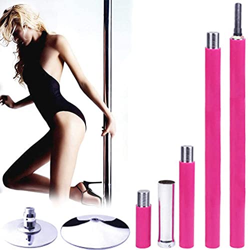 Alabohuke Stripper Pole 40Mm Spinning Static Dancing Pole for Beginners and Professionals 9 FT/ 108 Inch Height Adjustable Dance Pole Kit Removable to Workout at Home Bedroom Club Party Pin
