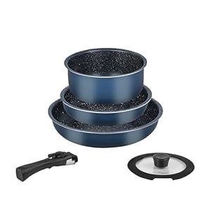 【前回激売れ】パール金属 取っ手の取れる フライパン、鍋 5点セット マーブル加工 2,886円送料無料！