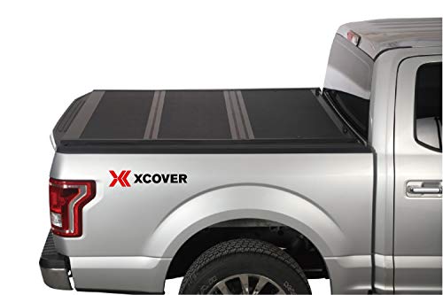 Image of XCOVER Low Profile Hard Folding Truck Bed Tonneau Cover, Compatible with 2024 2025 2026 Ford Ranger 5' Box