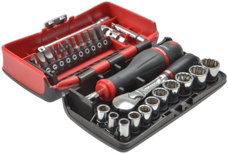 FACOM 1/4-point 12-Point Socket Set - RL.NANO112 Inch, Silver, 12 Point Metric, Red, 12 Metric panels - Image 3