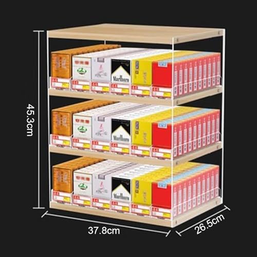 Exhibidor de cigarrillos de acrílico transparente rectangular 3