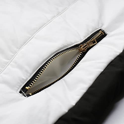 MODSGUE Mono de esquí de una pieza para mujer, cálido para invierno, conjuntos de esquí en la nieve, mono para exteriores, impermeable, resistente al viento, traje de nieve, mono largo con capucha y - imagen 4