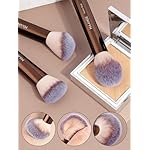 MAANGE 13 PCS Makeup Brushes Professional Make Up Brushes Premium Synthetic Powder Concealers Brushes Travel Makeup Brush Set with Case (Coffee) - Image 3