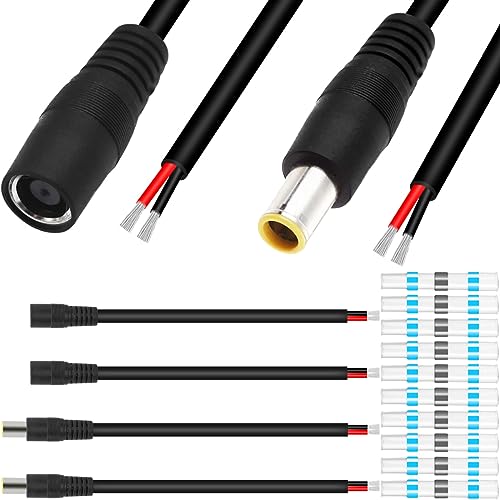 Macho DC7909 de 12V 16 AWG cable de alimentación conector de barril para célula solar